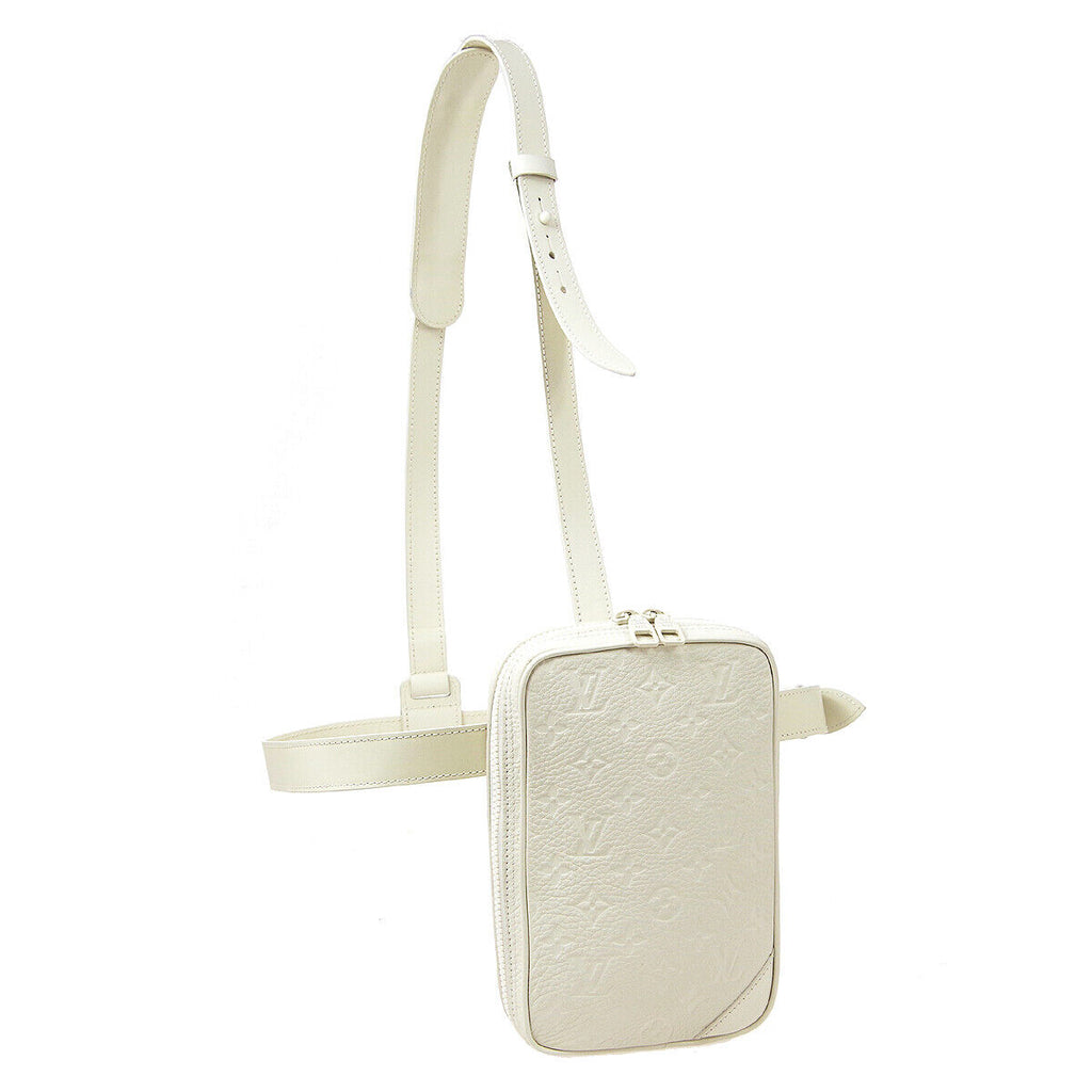 Louis Vuitton Utility Side Bag Shoulder Waist Bag White M53297 Ca4128