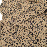 FENDI Leopard Pattern Set Up Long Sleeve Tops Skirt Brown Black Italy AK31748j