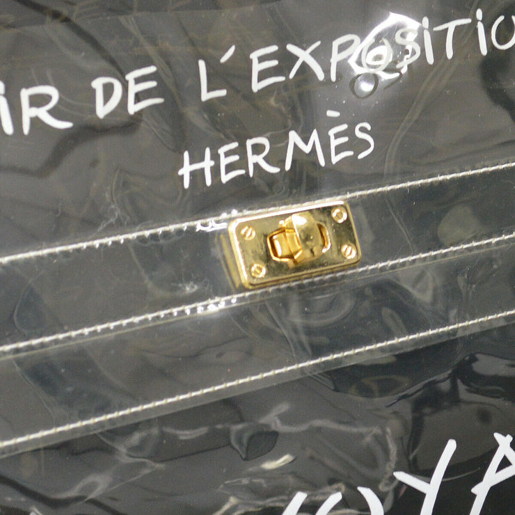 HERMES Vinyl Kelly Beach Hand Bag SOUVENIR DE L'EXPOSITION 1997 AK38219e