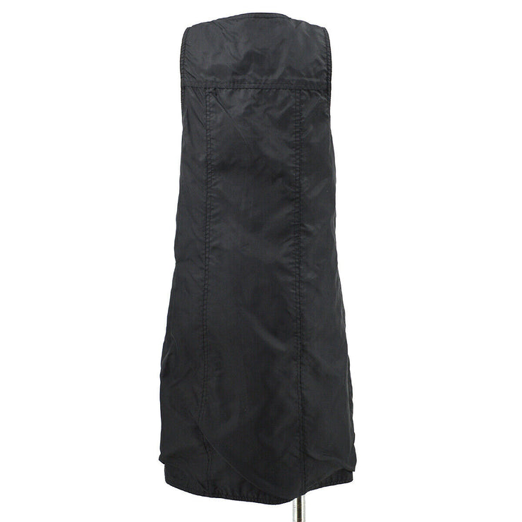 FENDI Zucca Reversible Sleeveless One Piece Dresses Black Brown Polyester 82959