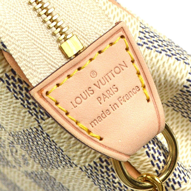 Louis Vuitton Eva 2way Chain Handbag Pouch Damier Azur N55214 SN3141 68506