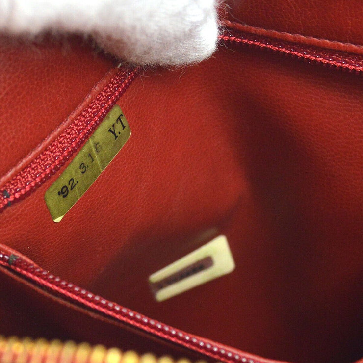 CHANEL Quilted CC Belt Waist Bum Bag Red Denim Leather 1743698 Purse 00954