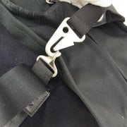CHANEL Sport Line CC Boston Hand Bag Purse Black Wool Leather 9273076 02446