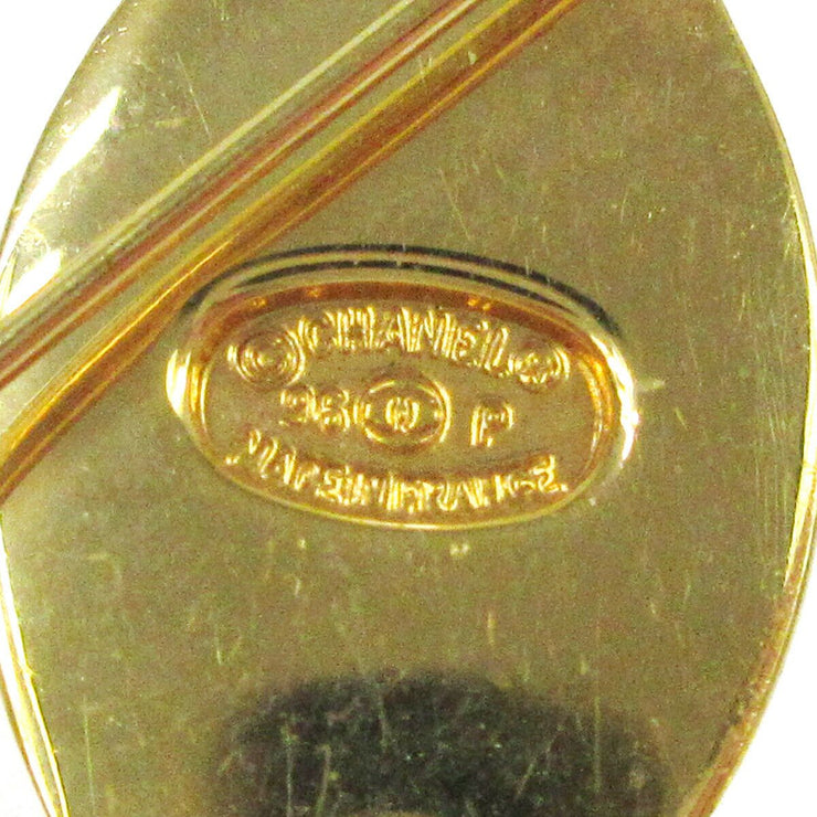 CHANEL CC Logos Turnlock Motif Brooch Pin Corsage Gold-Tone 96P Vintage 03228