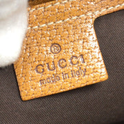GUCCI New-Jackie GG Pattern Handbag Beige Canvas Leather 124404 002058 45166
