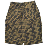 FENDI Zucca Pattern Skirt Brown Black Cotton #40 AK35564h