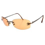 CHANEL CC Logos Sunglasses Eye Wear Brown Plastic L106835 54?19 45098