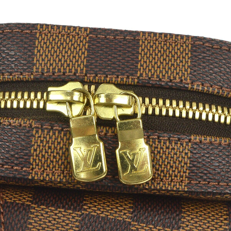 LOUIS VUITTON Damier Geronimo's bum-bag gold buckle belt bag brown