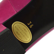 Yves Saint Laurent Ribbon Motif Shoes Pumps Purple Vintage #36 Y03094f