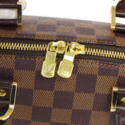 LOUIS VUITTON RIVERA MINI HAND BAG CA0023 PURSE DAMIER EBENE N41436 AUTH 90795