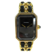 CHANEL Premiere X.N.50354 #M Ladies Quartz Wristwatch PLAQUE OR G 20M 14836