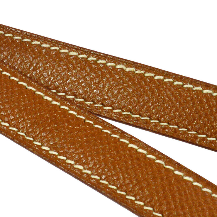 HERMES Vintage Shoulder Strap For Kelly Brown Courchevel Leather A46612d