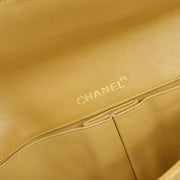 Chanel East West Choco Bar Chain Shoulder Bag Lambskin Beige 7117953 67706