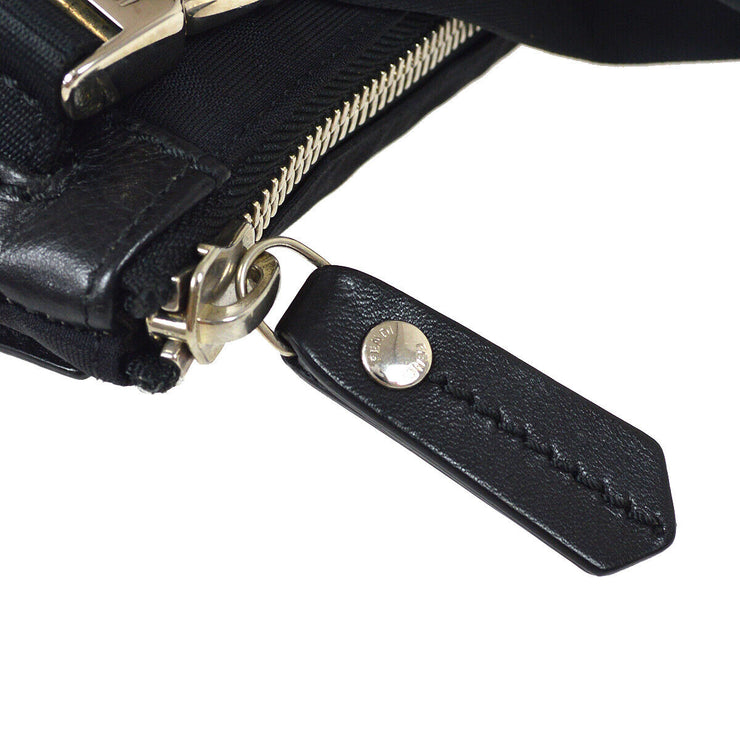 FENDI Zucca Pattern Waist Bum Bag Black Canvas Italy 7VA253-AWM119-2384 81373