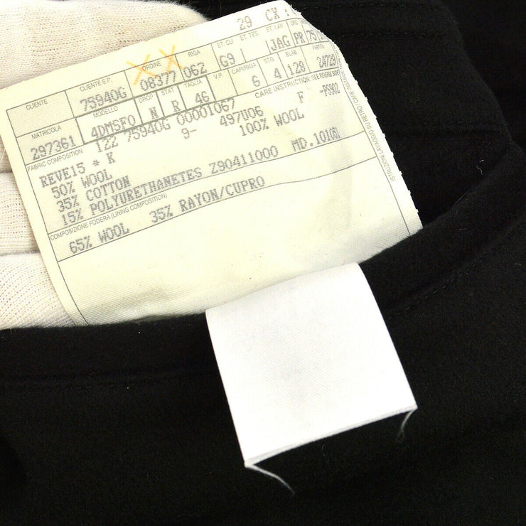 GUCCI Reversible Single Breasted Long Sleeve Jacket Coat Black Vintage Y04118c