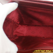 CARTIER Must De Cartier Cross Body Shoulder Bag C24 Bordeaux Leather 52115