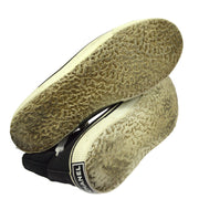 CHANEL Vintage CC Logos Sneakers Shoes Black Canvas #36 AK35532g