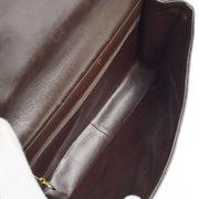 CHANEL Classic Both Side Flap Jumbo Shoulder Bag Brown Lambskin 4461954 71313