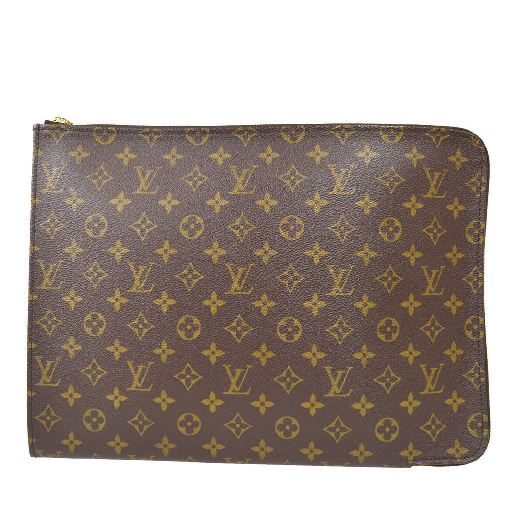 Authentic Louis Vuitton Monogram Orsay Clutch Bag Pouch Brown M51790 Used F/ S
