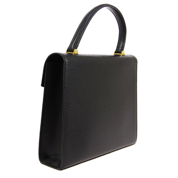Vintage Louis Vuitton Sac Triangle Black Epi Leather Handbag