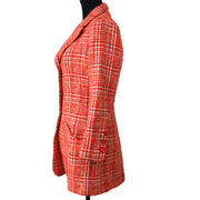 CHANEL CC Logos Long Sleeve Jacket Tweed Red 97P #38 AK34108k