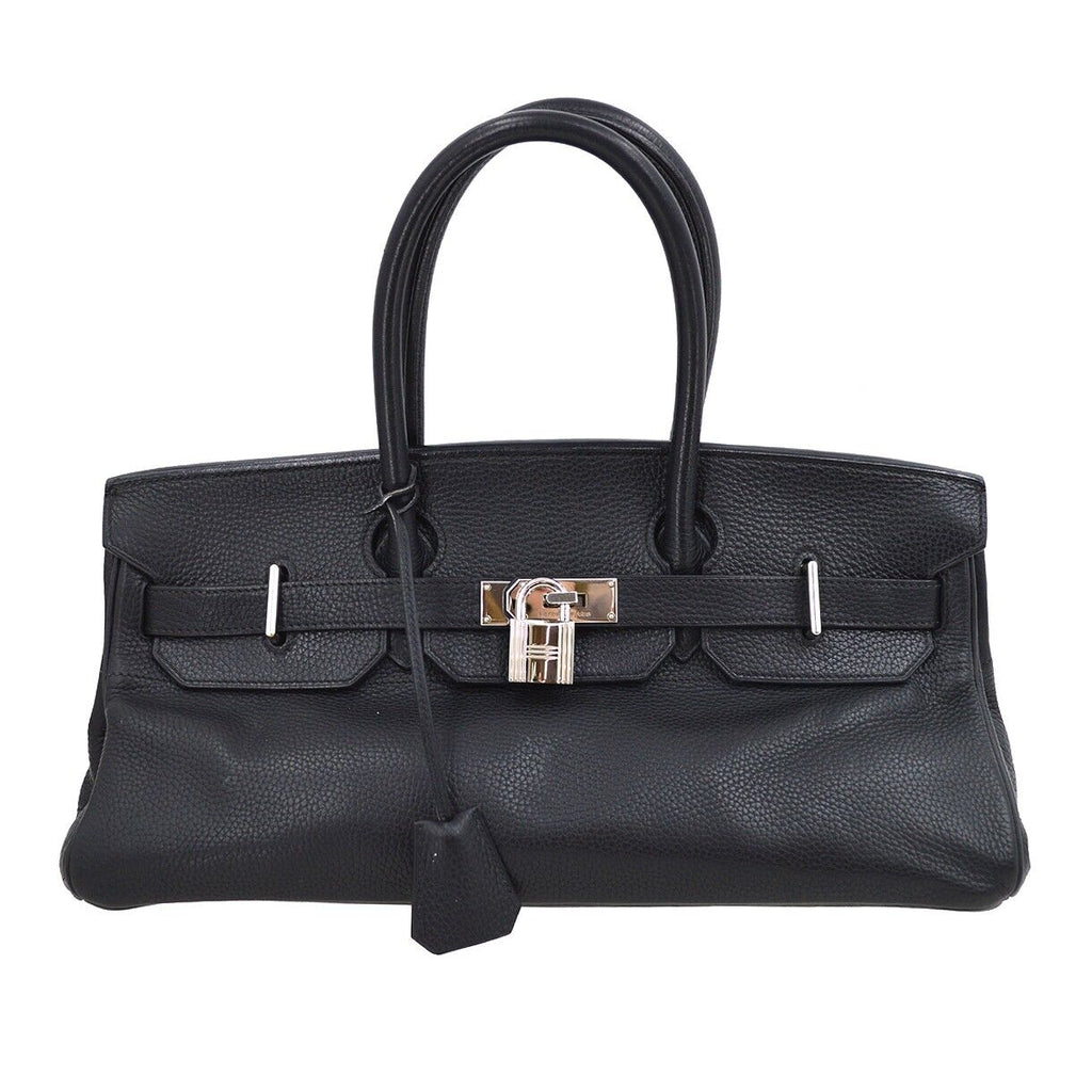 HERMES SHOULDER BIRKIN Handbag Purse Black Taurillon Clemence 69A☐H 27 –  brand-jfa