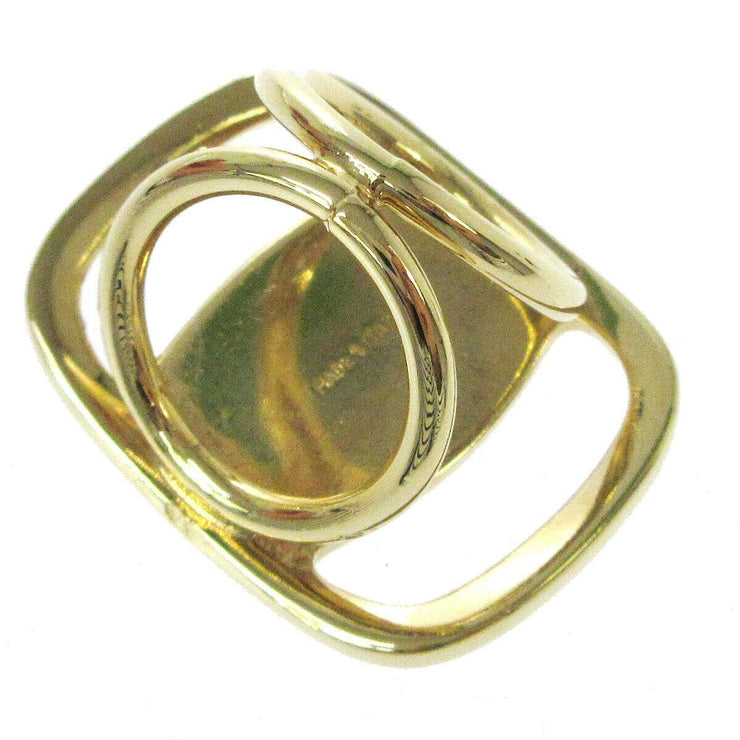 Salvatore Ferragamo Logos Scarf Ring Gold-Tone Accessories Vintage 00369