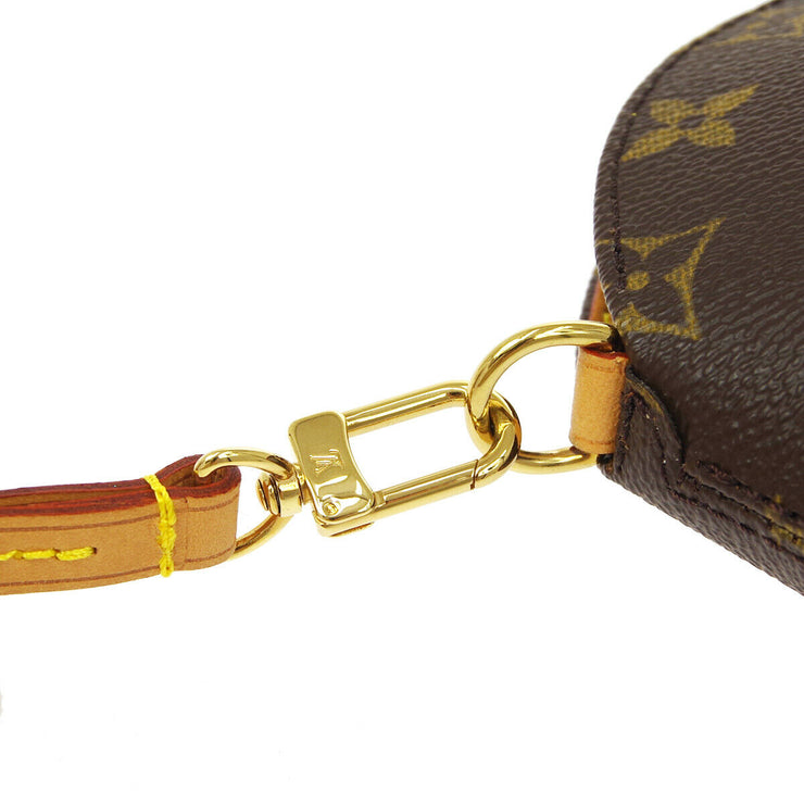 Louis Vuitton Mini Ellipse Monogram Canvas Wristlet Clutch Bag at