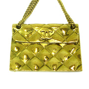 CHANEL CC Quilted Bag Motif Brooch Pin Gold Corsage 94A Accessories AK38330k