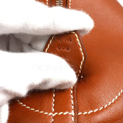 HERMES BOLIDE Relax Handbag Purse Sikkim Leather Brown X HA 006 NN 58311