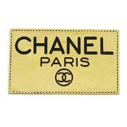 CHANEL CC Logos Plate Motif Brooch Pin Corsage Gold-Tone Accessories 02756