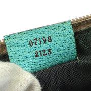 GUCCI GG Pattern Mini Hand Bag Blue Beige Canvas Leather 62747