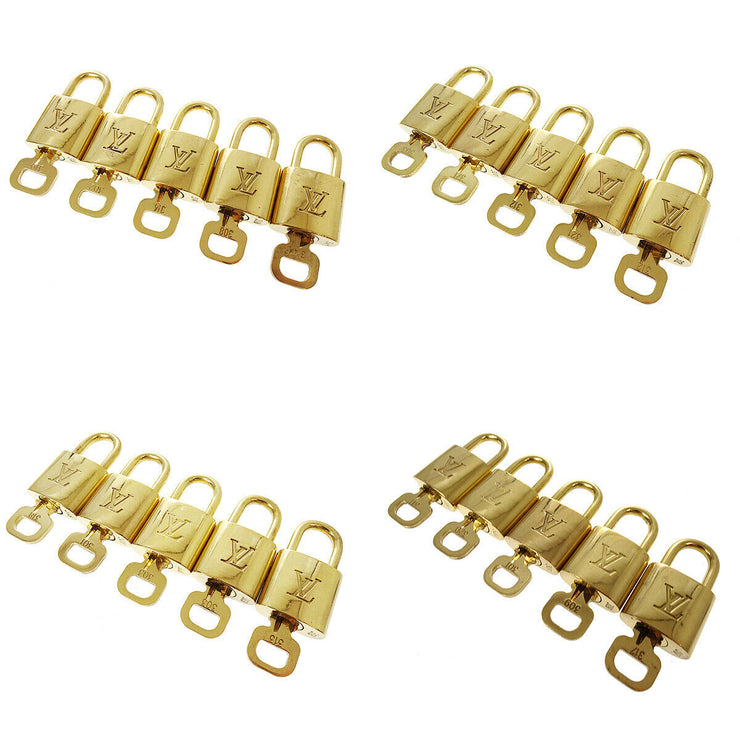 LOUIS VUITTON Padlock & Key Bag Accessories Charm 100 Piece Set Gold 38100