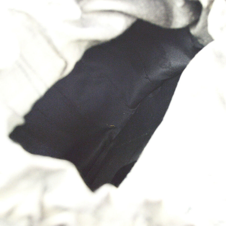 Salvatore Ferragamo Hand Bag Black Rattan Leather Vintage AK31670h