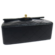 CHANEL Classic Flap Mini Square Chain Shoulder Bag 1911419 Black Leather 38187