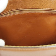CHANEL CC Shoulder Tote Bag Brown Caviar Skin Leather 06013