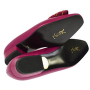 Yves Saint Laurent Ribbon Motif Shoes Pumps Purple Vintage #36 Y03094f