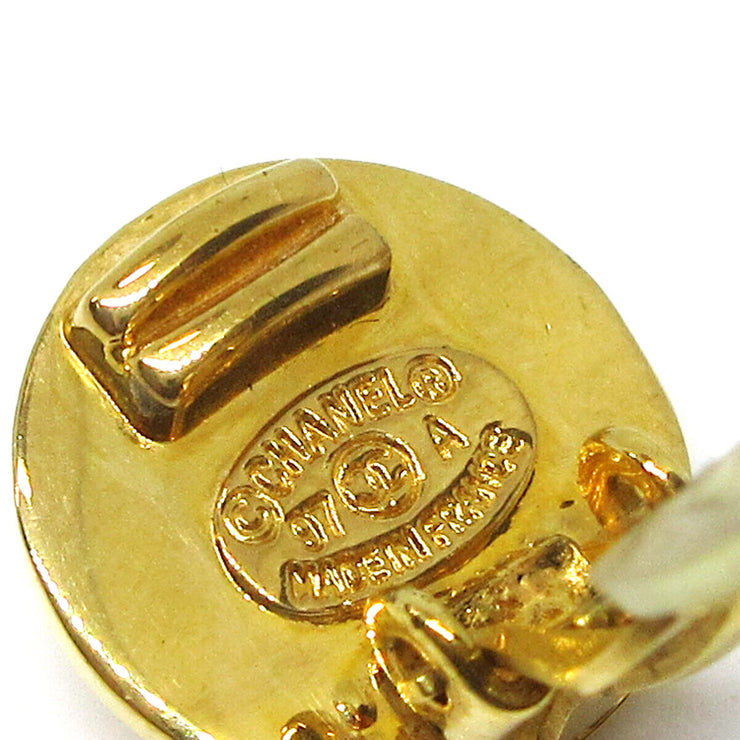 CHANEL CC Turnlock Motif Earrings Gold Silver Clip-On  97A AK38220k