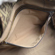 FENDI Zucchino Hand Tote Bag Beige Nylon Leather 2211 SRN174 WT0079 58174