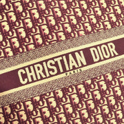 Christian Dior Book Tote Handbag Bordeaux Canvas 50-MA-0168 66915