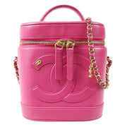 Chanel Vanity 2way Handbag Purse Pink Lambskin 27532922 67704