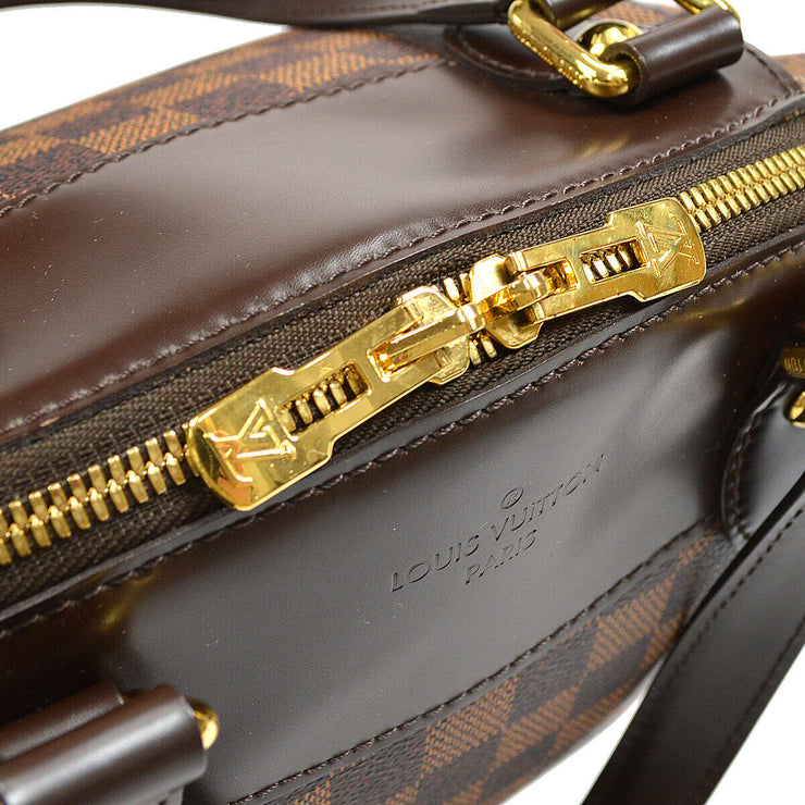 LOUIS VUITTON VERONA PM HAND BAG PURSE DAMIER EBENE N41117 53134