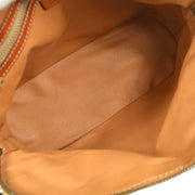 CELINE Macadam Pattern 2way Hand Bag Brown 62397