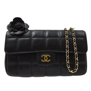 Chanel Pre Owned 2008 Choco Bar Camélia Classic Flap shoulder bag -  ShopStyle