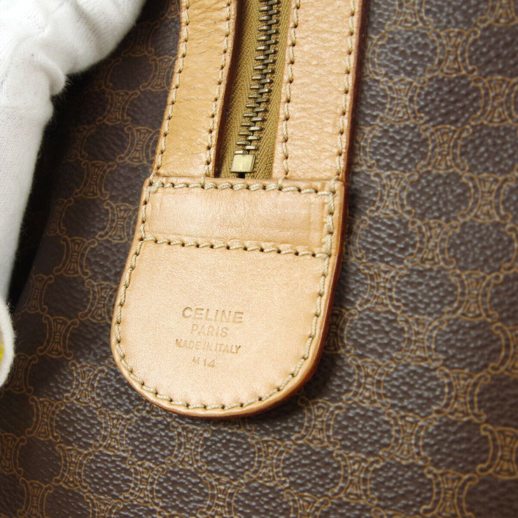CELINE Macadam Travel Hand Bag M14 Purse Brown PVC Leather Vintage Italy  41138