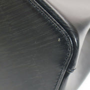 Cartier Trinity Hand Bag EKFD Purse Black Leather France Vintage 12760