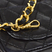 CHANEL Quilted Flap Micro Bum Belt Bag Purse Black Lambskin Leather 72582