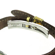 FENDI 2000L Orologi Ladies Wristwatch Watch Quartz Lizard Belt Brown AK38568j