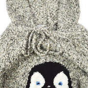CHANEL CC Penguin Logos Long Sleeve One Piece Dress Gray Black 02902