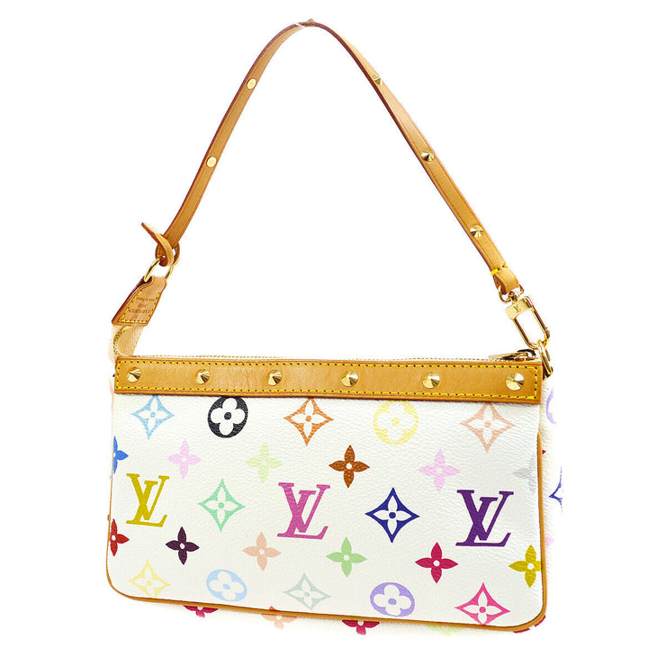 Louis Vuitton M92649 Monogram Multicolor White Pochette Hand Bag